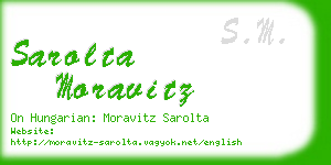 sarolta moravitz business card